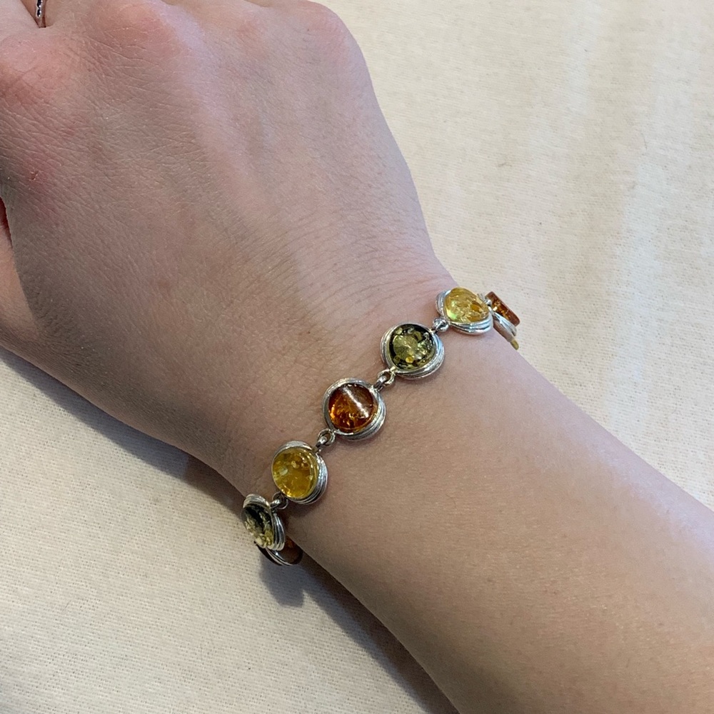 Multi Color Amber Bracelet
